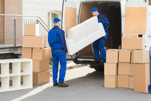 Man and van service loading boxes in Richmond
