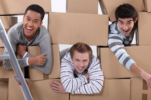 Removal van parked for a home move in Richmond