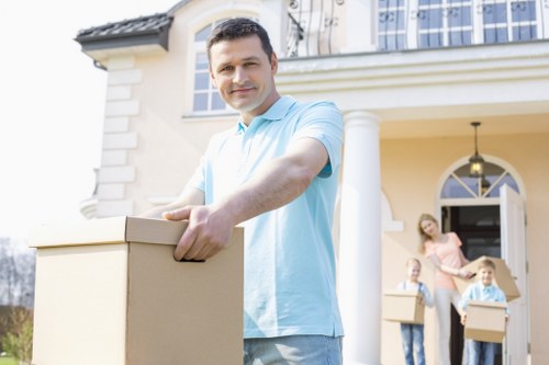 Supervisor reviewing safety conditions during a moving job