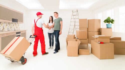 Moving team assisting with a house relocation in Richmond