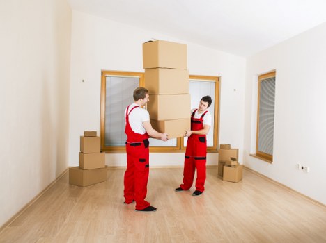 Commercial furniture removals in Richmond with office desks and cabinets