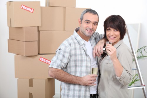 Packing and labeling office equipment for a Richmond move